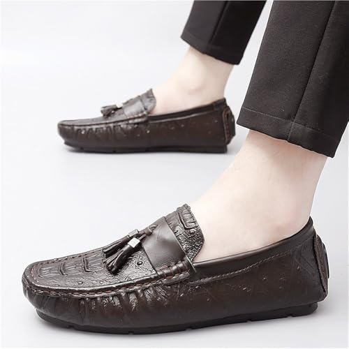 Mens Party Loafers Shoes Faux Leather Outdoor Business Round Toe Office Non Slip Rubber Sole Low Top Shoe Slip-on3