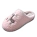 Briskorry Geschlossen Pantoffeln Hausschuhe Rehkitz Tiere Damen Herren Winter Plüsch Hausschuhe Paare Bequeme Rutschfest Puschen Flacheschuhe für Indoor Outdoor