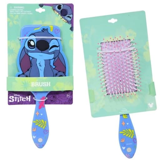 Stitch Hair Brush | Disney Stitch Hair Brush for Kids & Adults | Cute Lilo & Stitch Design Gentle on Wet or Dry Hair