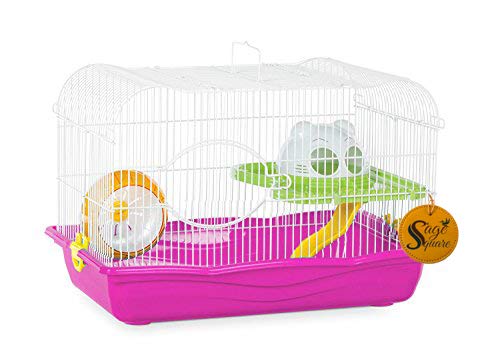 Playhouse/cage for Hamster/Dwarf/Gerbil/Mice - with Spare Floor, Exercise Wheel, Water Bottle, Hide House and Food Tray (B07B2TC6PK) Amazon Price History, Amazon Price Tracker