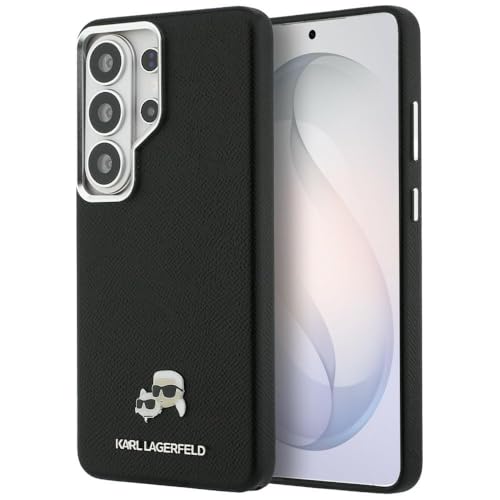 Image of CG MOBILE Karl Lagerfeld [Official Licensed], Protective Case Designed for Galaxy S26 Ultra |Magnetic System Full Wrapped Grained PU Leather with K&C Head Pin &Logo | Metal Camara Frame & Buttons