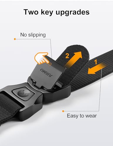 JUKMO Quick Release Tactical Belt, Military Work 1.5" Nylon Web Golf Belt with Heavy Duty Seatbelt Buckle4