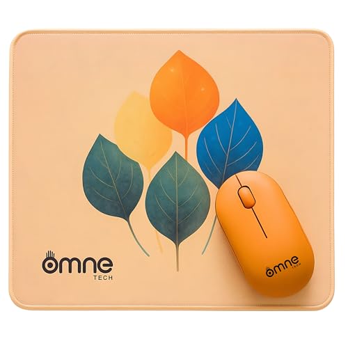 Image of Mousepad for Desk | Smooth Waterproof Surface, Anti-Slip Rubber Base, Durable & Comfortable Mouse Pad for Office, Laptop & Computer - Leaf Patten