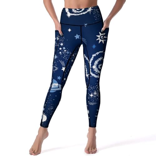Leggings pour fitness et jogging Planète Bleue du studio au run