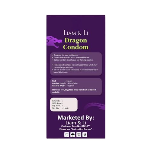 Image of LIAM & LI Dragon Condom 8-Inch - Regal Design, Smooth Texture, and Elevated Experience
