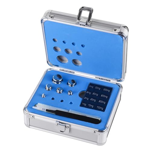 Goetland F1 Certificada Pesas de Precision Calibracion Pesos Calibración Precisa 21 piezas 1mg-100g Acero Inox para Balance Escala Digital Laboratorio