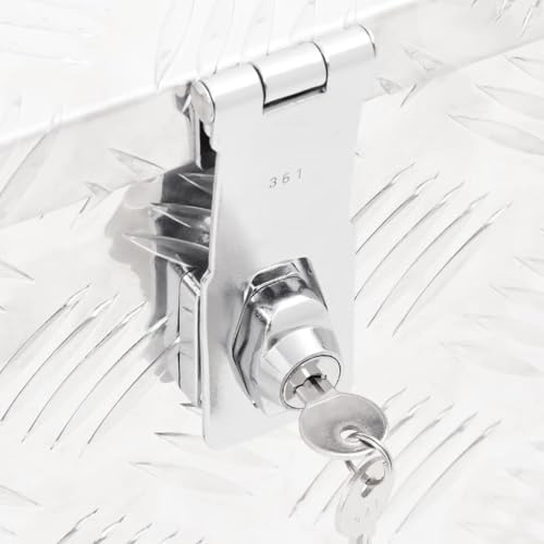 vidaXL Aufbewahrungsbox Aluminiumkoffer Aluminiumbox Lagerbox Lagerkiste Transportkoffer Transportkiste Silbern 60x23,5x23cm Aluminium