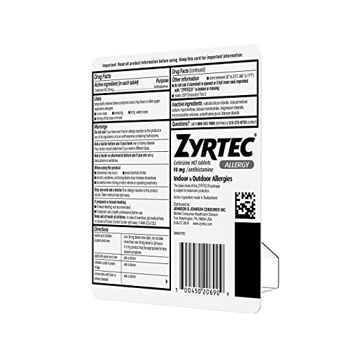 Zyrtec 24 Hour Allergy Relief Tablets - 10Mg, 90 Ct #TOP4