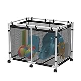 POOL FELLOWS Pool Storage Bin, 214 Gallons, Holder for Noodles, Toys, Floats, Towels, Large Mesh Organizer for Swimming Equipments, Max Style