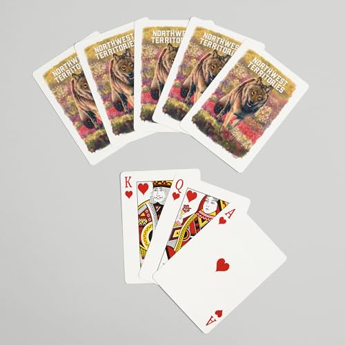 Baraja Póker Acuarela Gray Wolf 52 Cartas Tamaño Póker miniatura 7