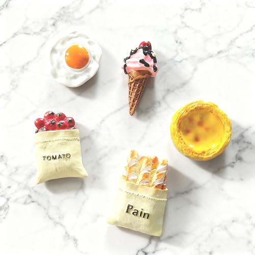 5 imanes decorativos 3D para refrigerador miniatura 5