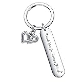 De&ai Friendship Appreciation Keychain Gift for Best Friends Keyring Thank You for Being a Friend Keychain