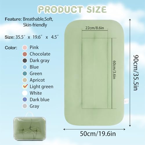 Image of Baby Lounger for Newborn, Bionic Design Baby Lounger, Soft Organic Cotton Breathable Lounger for Infants 0-24 Months (Green)