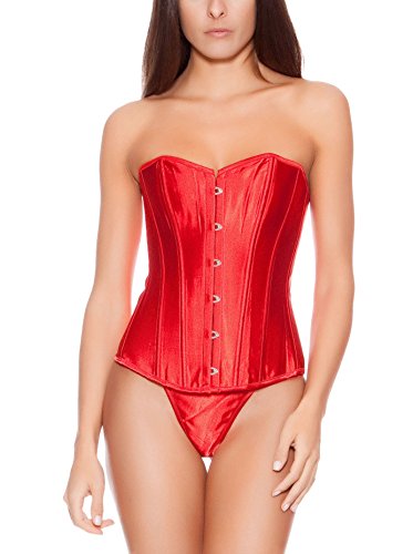 Preisvergleich Produktbild Intimax Damen Korsage + String Tanga Fortuna Bustier, rot, L