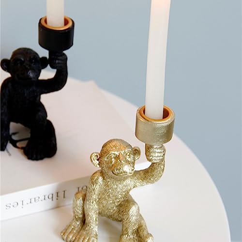 JAGTRADE Fun Monkey Candle Holders Centerpieces Table Decoration Bar Wedding Birthday Party Ornament Candlestick