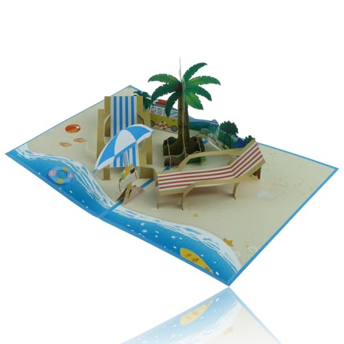 Pop-Up Card, Travel Voucher, Greetings Card, Birthday Card, Pop U...