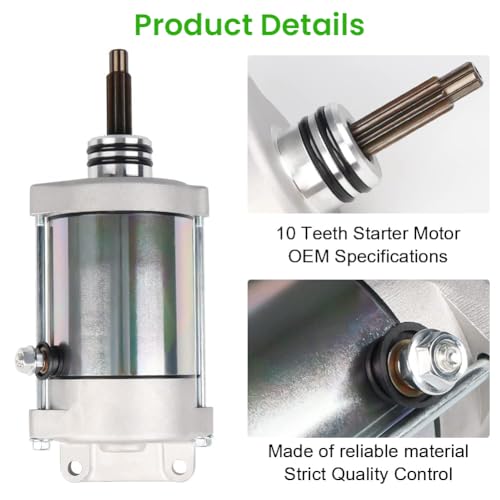 Starter Motor Compatible con Polaris Ranger XP 900 Crew1000 2013-2024, RZR 900 1000 XP Turbo 2015-2024, General 1000 2016-2024, OEM 4014037 4014548 miniatura 2