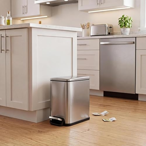 Takywep Cubo de Basura Slim 10L Acero Inoxidable