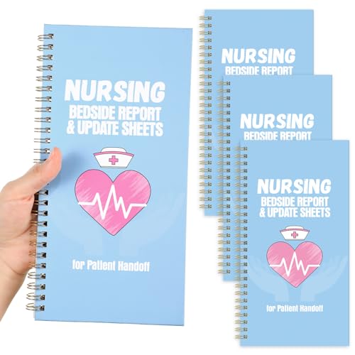 Accessoires d'infirmière pour le travail : lot de 4 carnets de rapport pour vos gardes