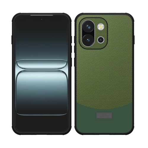 Image of Kapa MatrixWoven Grip Back Cover for OnePlus 13S | Woven Fabric & Leather Hybrid Camera Protection, Shockproof Slim Bumper Case (Olive Green)