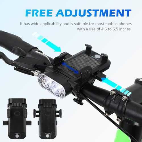 Kit éclairage vélo 4000mah rechargeable avec klaxon et support téléphone - 3