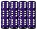 Chessex Dice d6 Sets: Opaque Purple with White - 16mm Six Sided Die (12) Block of Dice