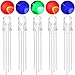 EBOOT 100 Pieces Clear LED Light Emitting Diodes Bulb LED Lamp, 5 mm (RGB Multicolor Common Anode)