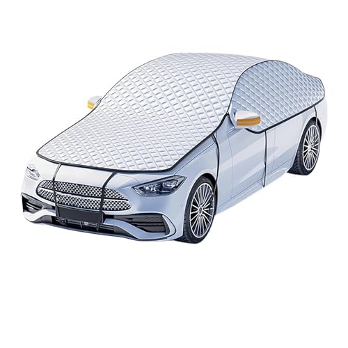 JXOKDN Windshield Cover for Ice Snow for VW Tiguan Allspace R-Line 2021-,Durable Magnetic Winter Hail Guard with Side Window & Rearview Mirror Protector,A/Sedan