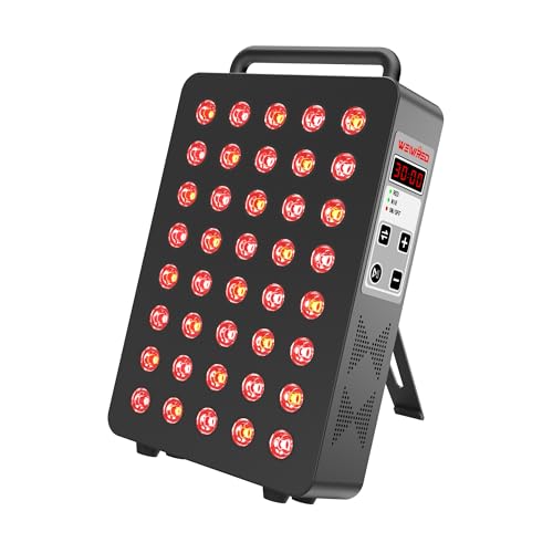 Image of Red Light Therapy Panel 5 Wavelength 40 Dual Chip High-Efficiency LEDs 630+660+810+830+850nm Red and Near Infrared Lamp Therapy Device 60W Timer & Stand for Body Pain Relief Face Skin Health