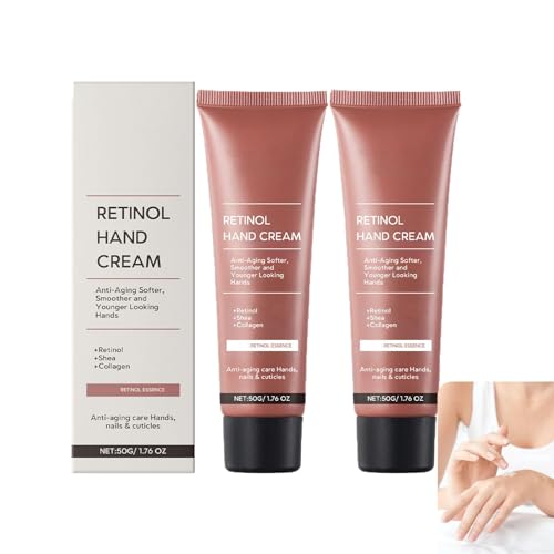 Crema de Manos Antienvejecimiento con Retinol: Cuida y Protege Integralmente la Piel de las Manos, las Uñas y las Cutículas; Apta para Todo Tipo de Piel