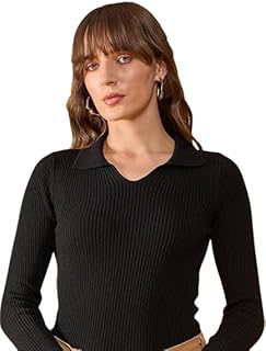 98 north 98 Degree North Women Cotton Self Design Collar Neck Pullover Has A Full Sleeves and Straight Hem-RG1164-BLACK-picture-17