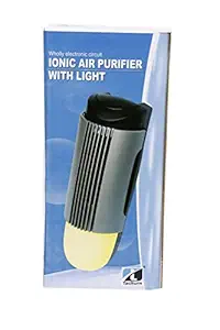 Taciturn ABS ESP Plasma Technology Air Purifier + Night Lamp with Extra PowerPoint - Rated Voltage/Hz - AC 230V/50Hz |1.5W Power Consumption, 1x104/cm3 Ion Output - 265g (Black & Silver) - Pack of 4