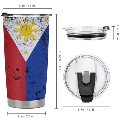 Posavasos para auto diseño bandera Filipinas 4 pcs miniatura 2