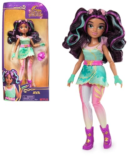 ACADEMIA UNICORNIO - Muñeca Articulada Ava de 24 cm con Cabello a Mechas y 7 Accesorios de Moda - 6067324 - Juguetes Niña 4 años + - Regalo Niña 4 años +