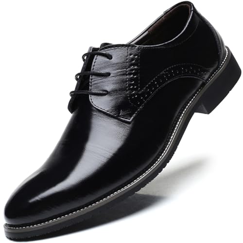 Lista de Zapatos Negros , tabla con los diez mejores. 43 YASOWIN Zapatos Casuales con Cordones Zapatos de Vestir para Hombre En Piel Formales Clásicos Mocasines Oxfords para Bodas Oficina y Eventos