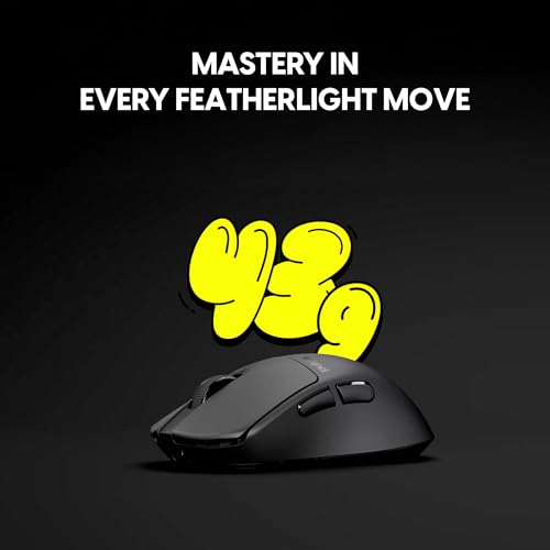 Image of Pulsar Gaming Gears X3 Crazylight Wireless Gaming Mouse, Ultra Lightweight 1.51 oz (43g), Hybrid Ergonomic, Optical Switch, 32000 DPI, 750 IPS, XS-1 Sensor, 8k Compatible (Jet Black)