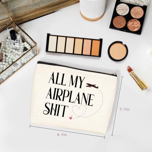 Wenboco Humor Pilot Gifts Cosmetic Bag Aviation Gifts Flight Makeup Bag, Attendant Gift Flight Attendant Accessories Essentials Funny Christmas Birthday Gift for Women Airplane Lover2