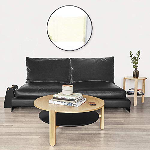 Umbra Hub 24” Circular Mirror by Umbra ­­– Round Mirror for Entryways, Washrooms, Living Rooms and More, Black