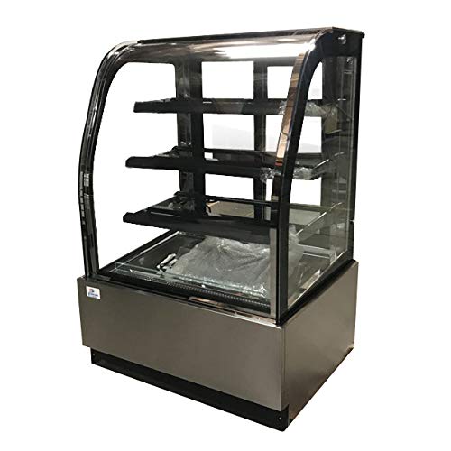 Refrigerated Bakery Display Cooler Case 35 Curved Glass