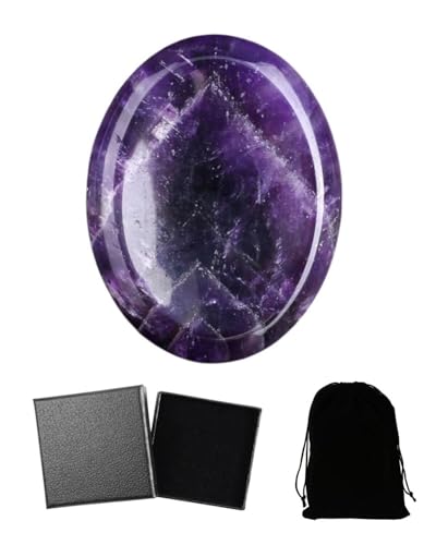 UYRVAPE Pietra del Pollice, Naturali di Cristallo Pietra, Ametista Pietre Decorative Artigianato dei Chakra, Cristalli di Quarzo per Scopi Decorativi e la Meditazione, rilassamento, bilanciamento
