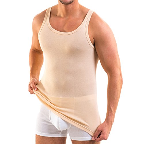 HERMKO 16000 Herren Unterhemd aus weichem Baumwolle/Modal, Größe:D 8 = EU XXL, Farbe:Cream HERMKO 16000 Herren Unterhemd aus weichem Baumwolle/Modal, Größe:D 8 = EU XXL, Farbe:Cream