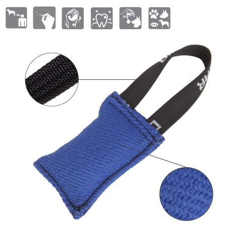 Dingo Gear Baumwolle-Nylon Mini Beißwurst für Hundetraining 10 x 5 cm Mini Blau S00088