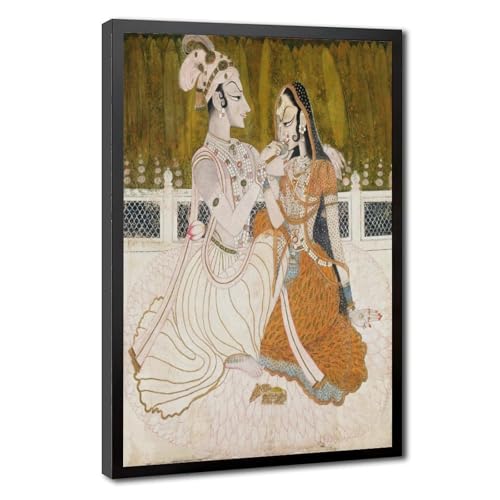 Poster Krishna et Radha de Nihâl Chand : cadre à suspendre et décoration murale toile