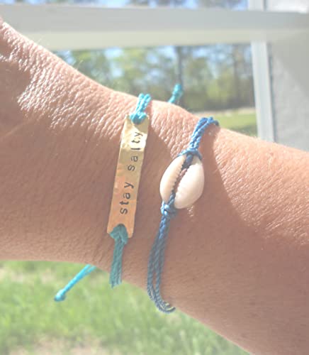 Cowrie Shell Bracelet Or Anklet-Adjustable Waterproof Wax Coated Bangle-Handmade Shell Anklet- Your Choice Of Thread #TOP5