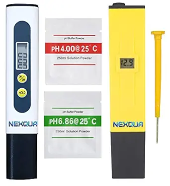 Nexqua Dew Portable Digital LCD PH Meter & Black TDS Meter (0~9990ppm) Combo Pack for Water Purity Testing, Water Quality Testing for Aquarium, Pool, Hydroponics & RO Water Filters and Purifier