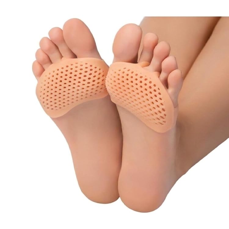 PURPLE DUST Silicone Gel Half Toe Sleeve Anti-Skid Forefoot Soft Pads for Pain Relief heel front socks silicone Heel Protector foot (Pack of 1 pairs)-image-4