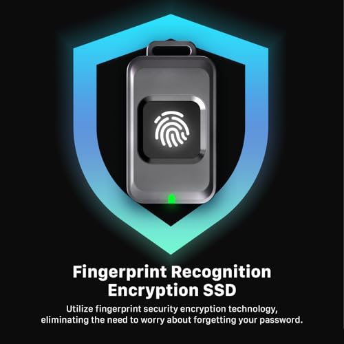 Image of ADAM elements SSD Flash Drive-iKlips S USB-C Nano Touch Fingerprint SSD 256GB for iPhone 15 /16 /17 Series
