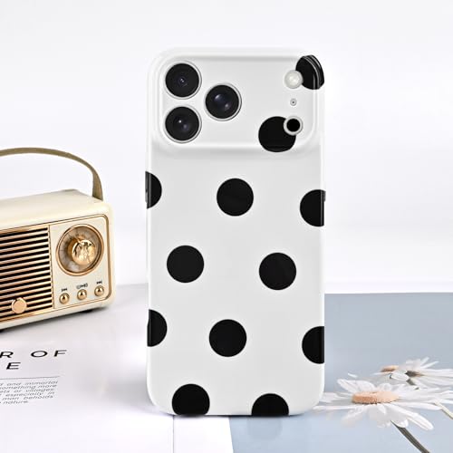 Coque iPhone 17 Pro souple résistante aux chocs et fine motif pois