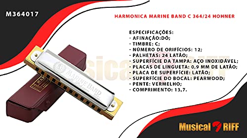 Harmonica Hohner M364017 Marine Band 364/24 C DO - Les Beatles, Paul McCartney, John Lennon, RIngo Starr, George Harrison Harmonica Hohner M364017 Marine Band 364/24 C DO – Image 5