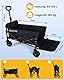 YEAUPE PRO Bollerwagen Faltbar, 125L 100KG Belastbar, All Terrain Bollerwagen mit 2 Wasserflaschentaschen und 1 Netztasche, Handwagen für Garten/Strand/Camping